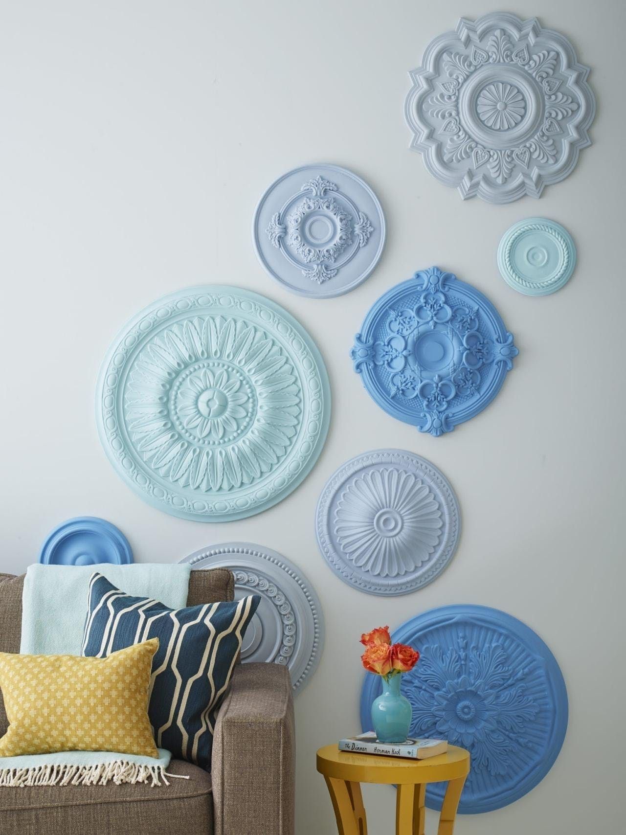 5 Artful Uses For Ceiling Medallions (that Don't Go On The Ceiling For Ceiling Medallion Wall Art (View 2 of 20)