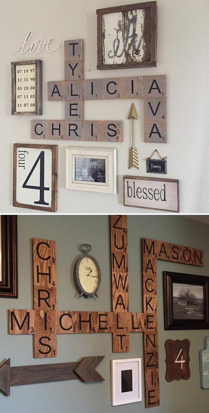 50 Home Decor Diy Crafts And Ideas You Can Easily Complete | Diy Pertaining To Scrabble Wall Art (View 14 of 20)