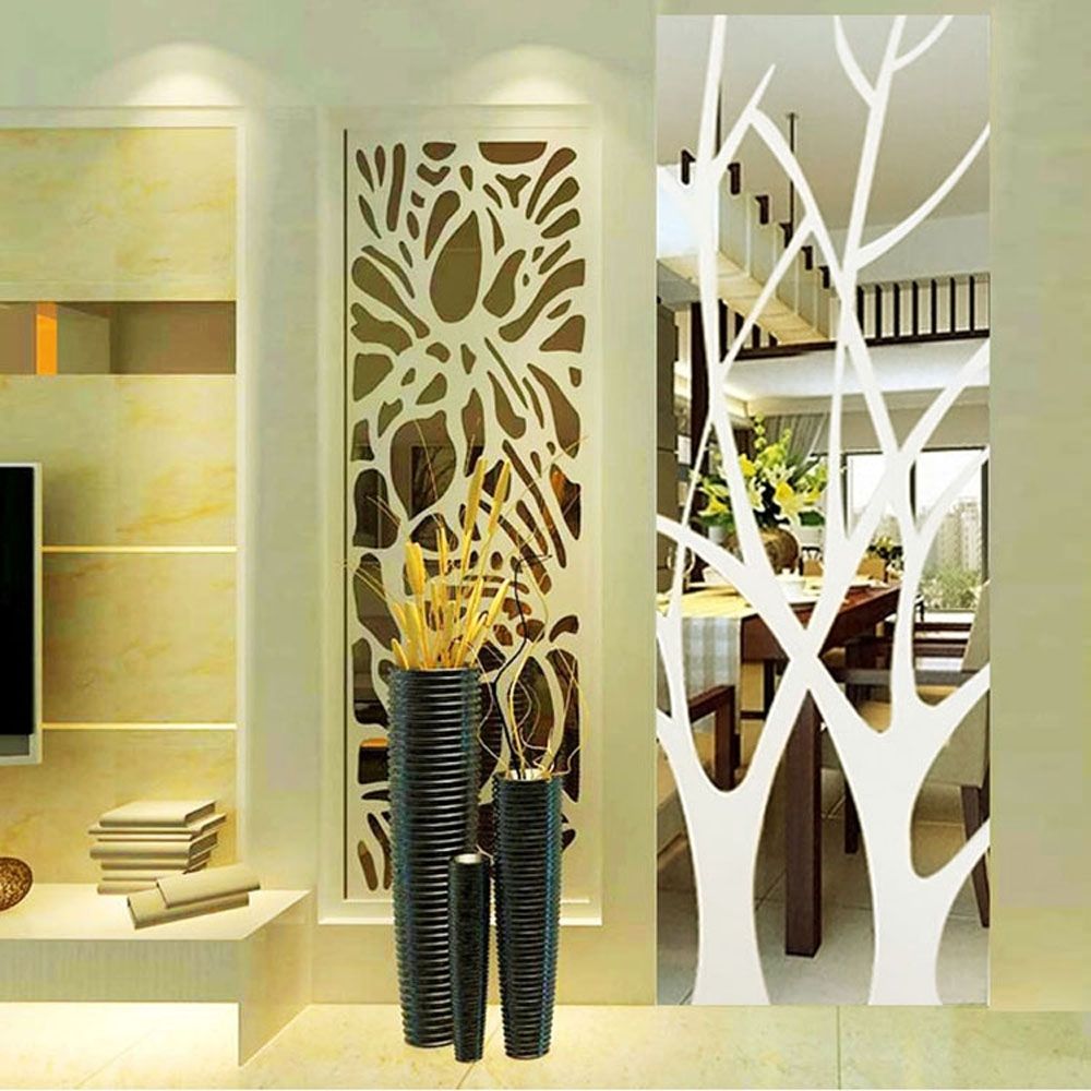50cm*185cm Removable Lucky Tree Acrylic Mirror Wall Stickers Diy Pertaining To Acrylic Wall Art (View 8 of 20)