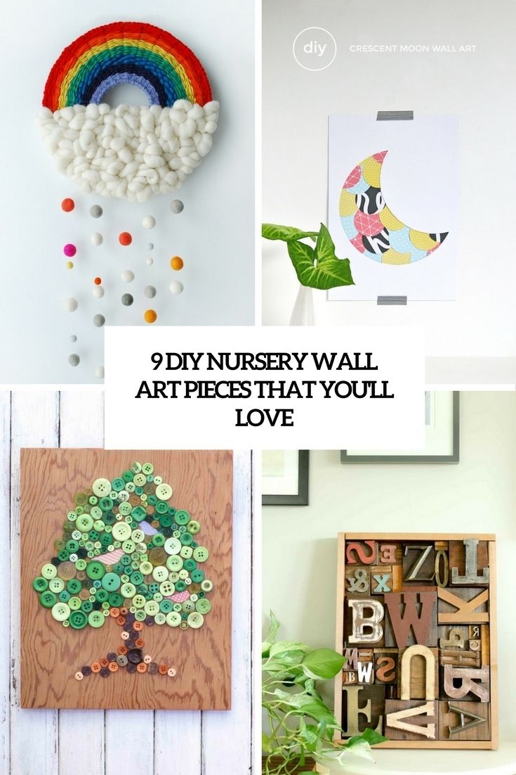 9 Diy Nursery Wall Art Pieces That You'll Love – Shelterness With Baby Wall Art (Photo 10 of 20)
