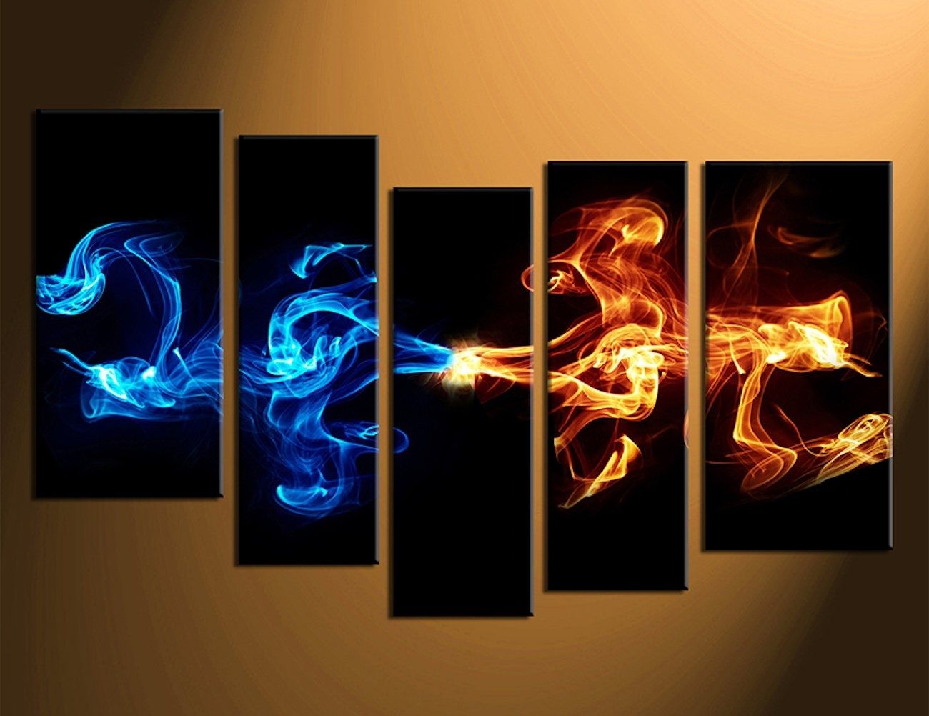 Abstract 5 Piece Smoke Canvas Wall Art » Gadget Flow For Wall Art Canvas (View 3 of 20)