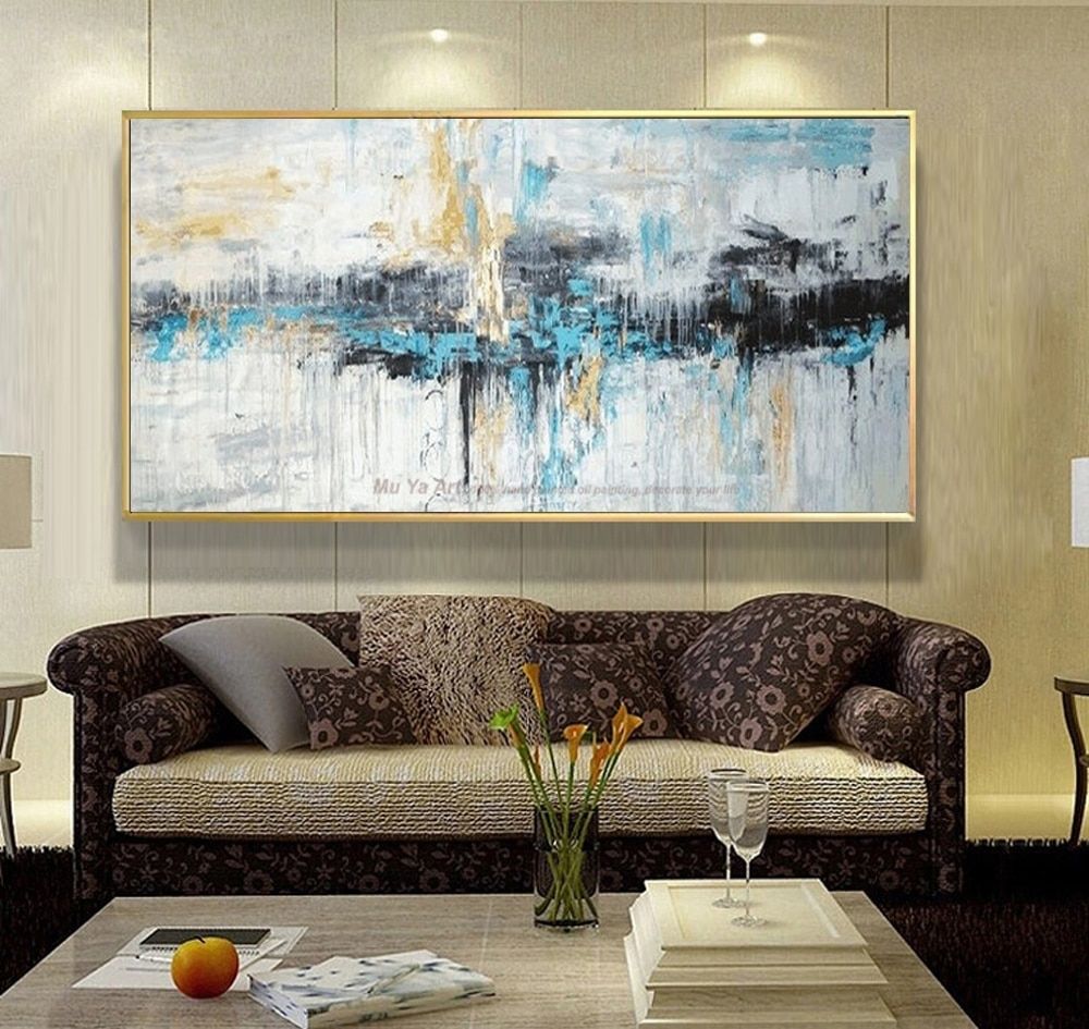 Abstract Art Painting Modern Wall Art Canvas Pictures Large Wall Intended For Large Wall Art (Photo 12 of 20)