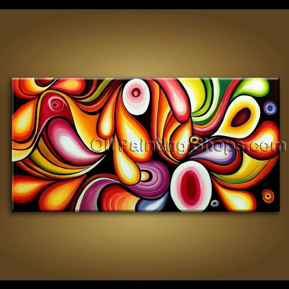 Abstract Canvas Painting Lovely Extra Large Wall Art Original Modern For Abstract Oil Painting Wall Art (Photo 4 of 20)