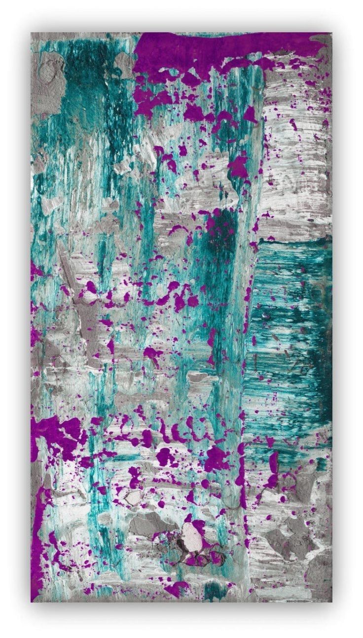 Abstract Painting Large Wall Art Canvas Art Purple Plum Grey Gray With Purple And Grey Wall Art (Photo 5 of 20)