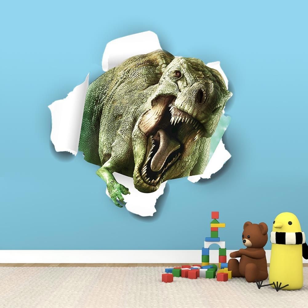 Aliexpress : Buy Dinosaur Wall Stickers For Kids Rooms Cartoon With Dinosaur Wall Art (Photo 11 of 20)