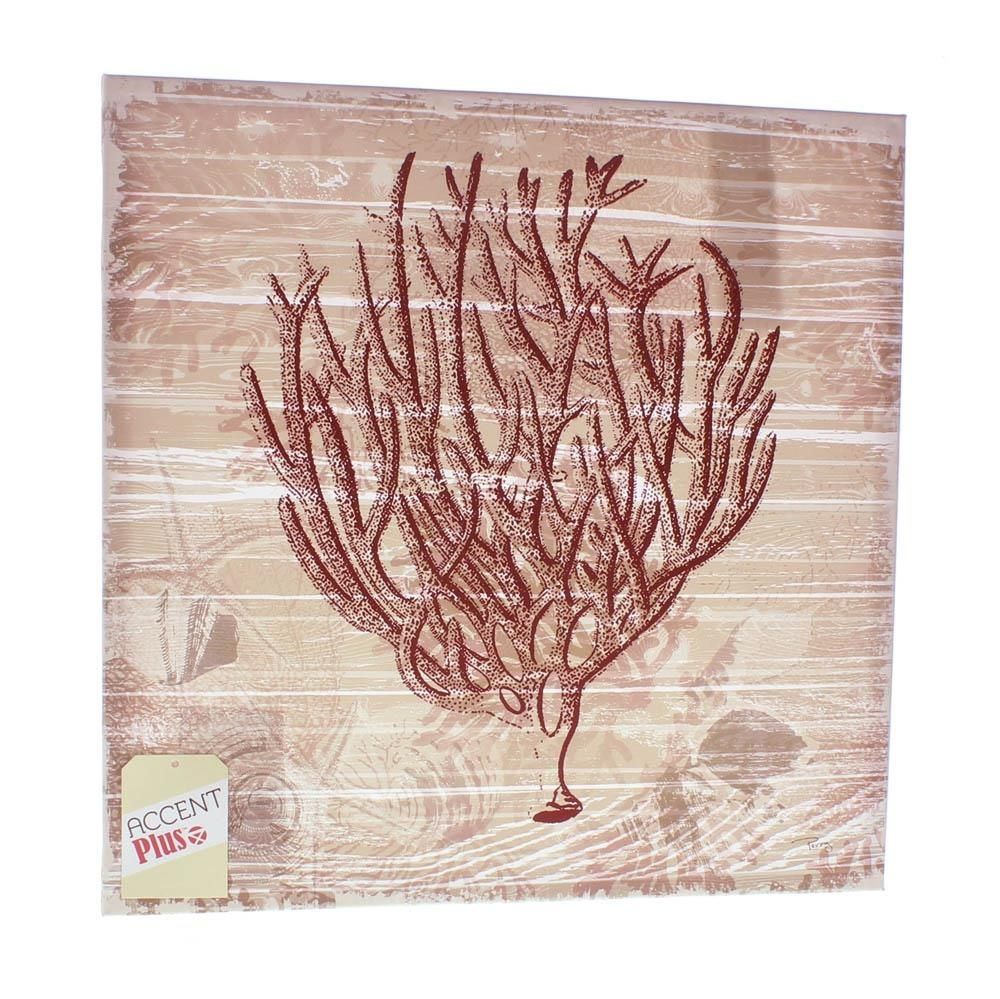 All Good Decor – Seaside Coral Canvas Wall Art With Coral Wall Art (Photo 9 of 20)