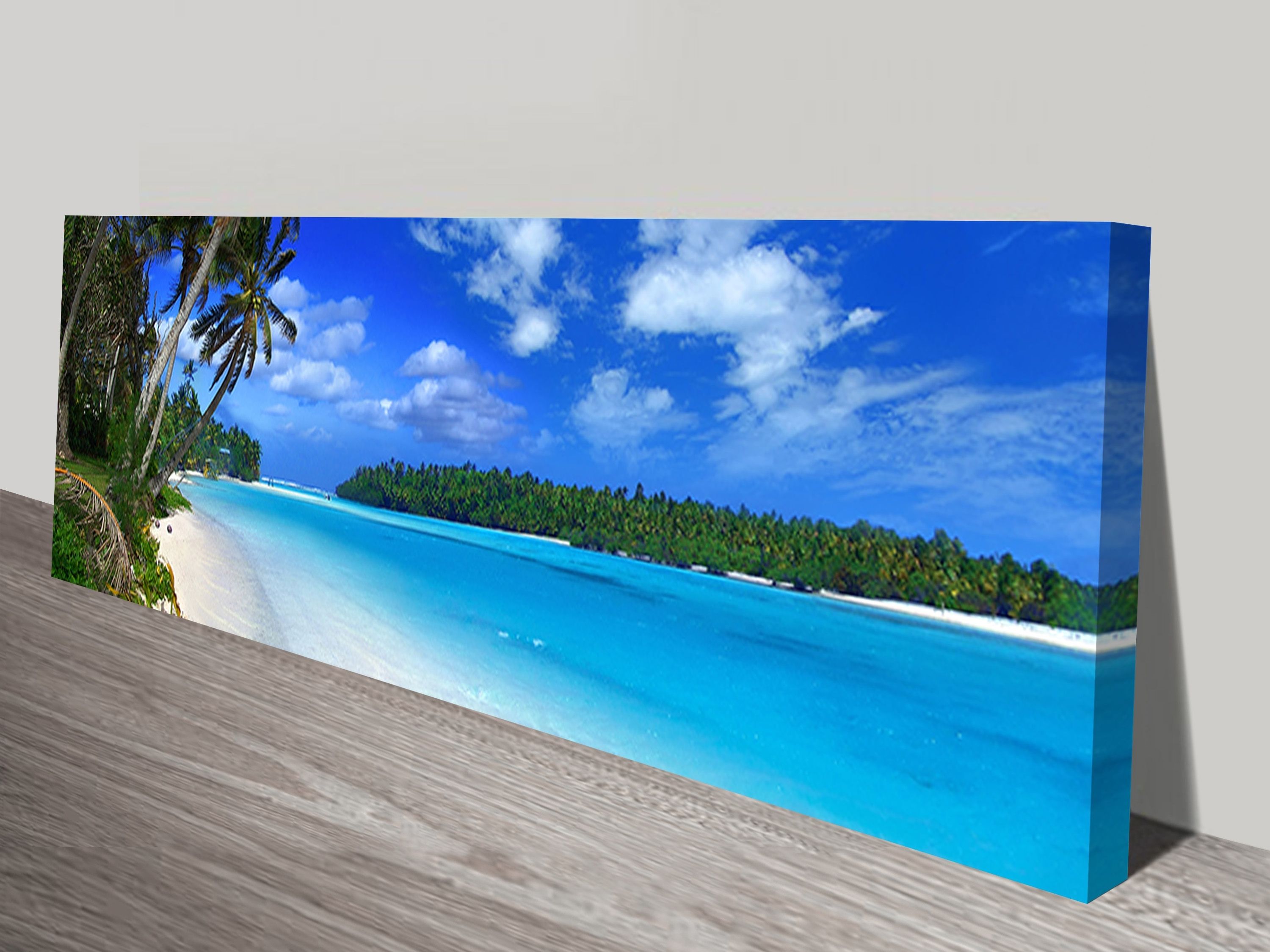 Amazing Beach Long Canvas Wall Art Panoramic Print Intended For Beach Wall Art (View 14 of 20)
