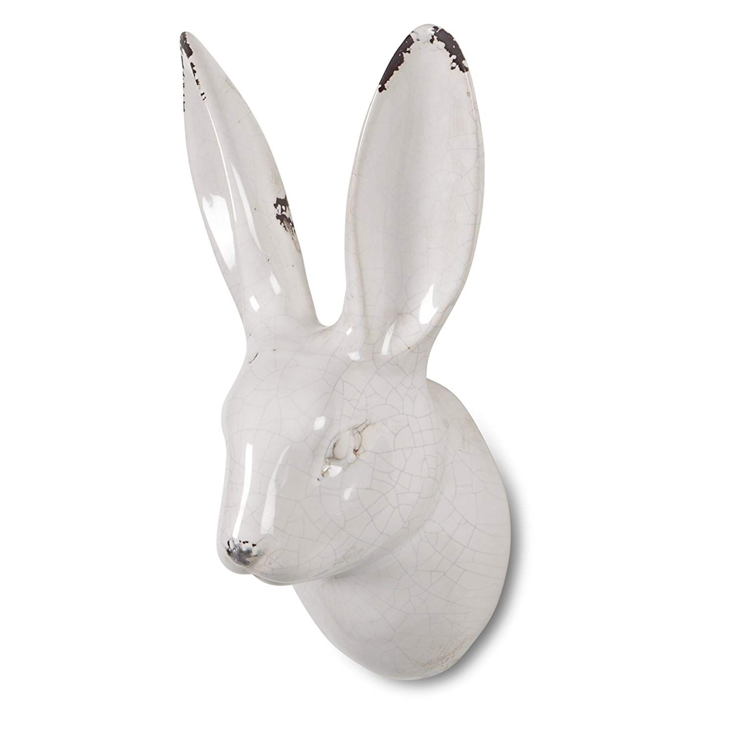 Amazon : Abbott Collection Bunny Head Wall Decor, White (large Within Bunny Wall Art (View 20 of 20)
