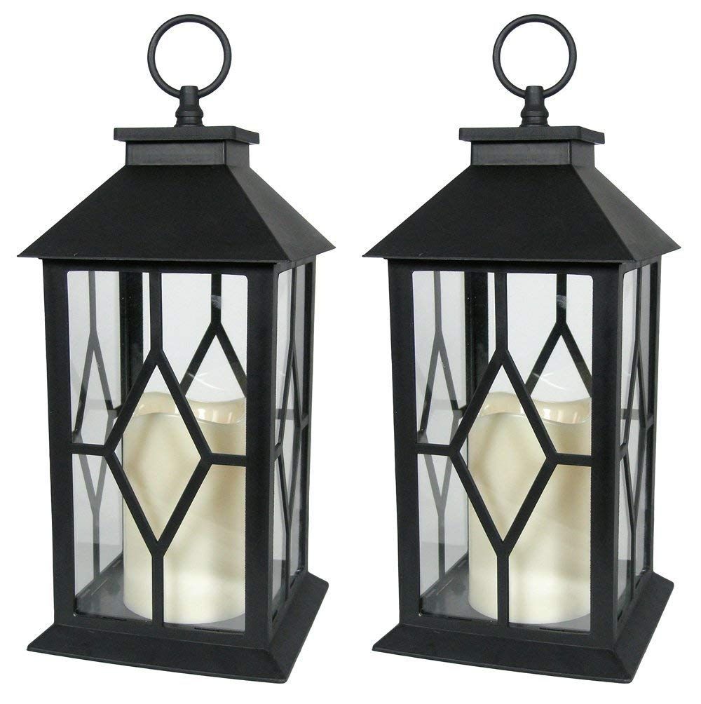 Amazon: Banberry Designs Decorative Lanterns – Black Decorative Pertaining To Resin Outdoor Lanterns (Photo 1 of 20)