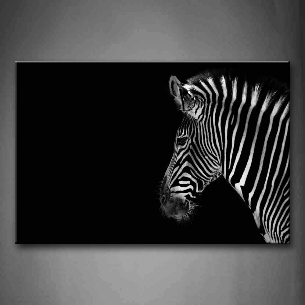 Amazon: Firstwallart Black And White Portrait Of Zebra Head Within Zebra Canvas Wall Art (View 4 of 20)