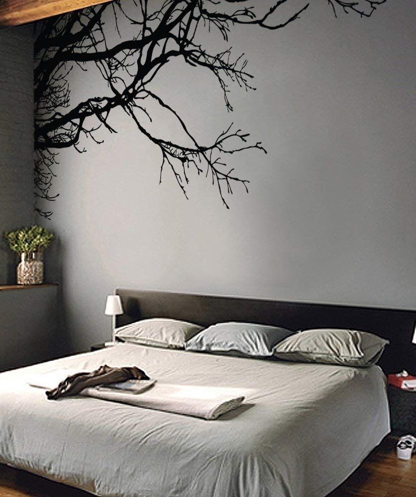 Amazon: Large Tree Wall Decal Sticker – Semi Gloss Black Tree Intended For Wall Art Decals (View 9 of 20)