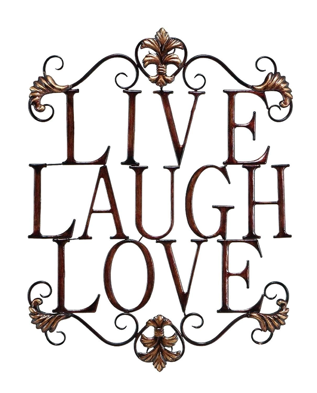 Amazon: Live Laugh Love Modern Abstract Metal Wall Art Home With Regard To Live Laugh Love Wall Art (Photo 15 of 20)