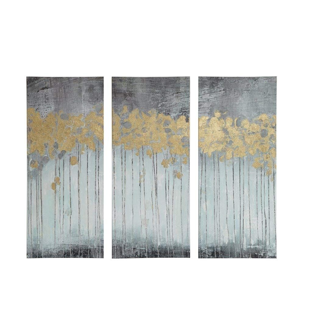Amazon: Madison Park Evening Forest Grey Canvas Wall Art 15x35 3 In Gray Canvas Wall Art (Photo 17 of 20)