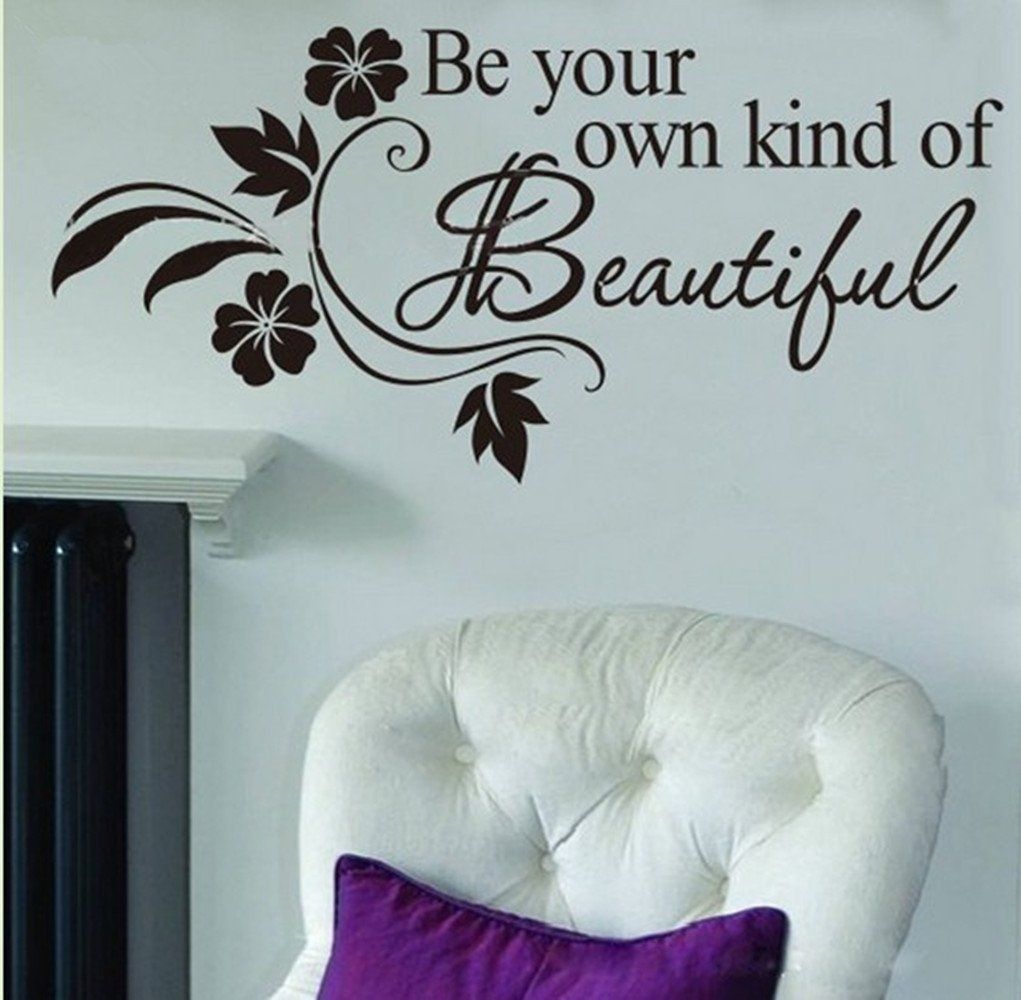 Amazon: Picniva Be Your Own Kind Of Beautiful Decals Flower Vine For Be Your Own Kind Of Beautiful Wall Art (Photo 1 of 20)