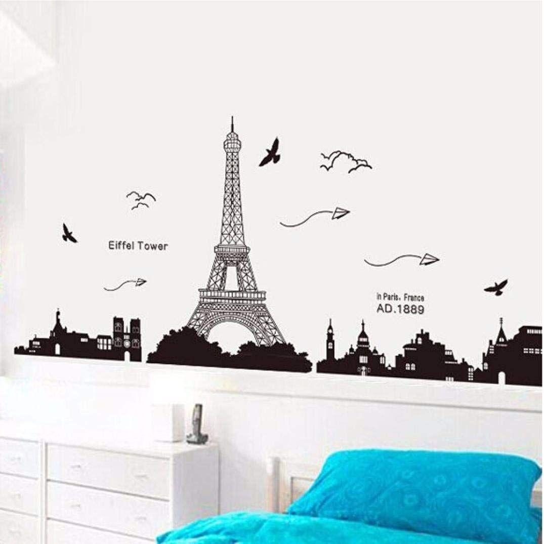 Amazon: Ussore Eiffel Tower Removable Decor Environmentally With Regard To Eiffel Tower Wall Art (View 12 of 20)