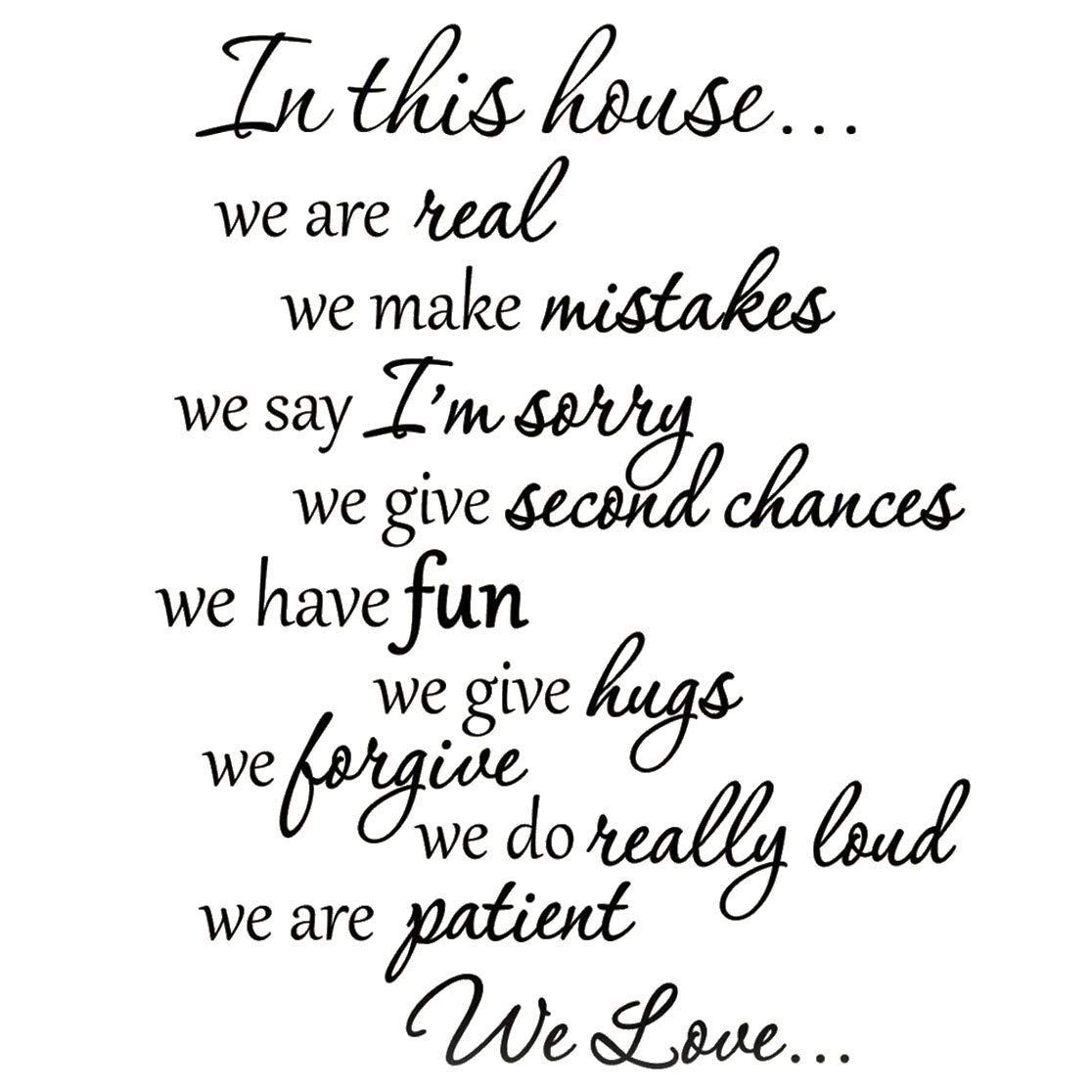 Amazon: Vwaq Vwaq 1924 In This House Decals Family Rules Quotes Regarding Family Rules Wall Art (Photo 10 of 20)
