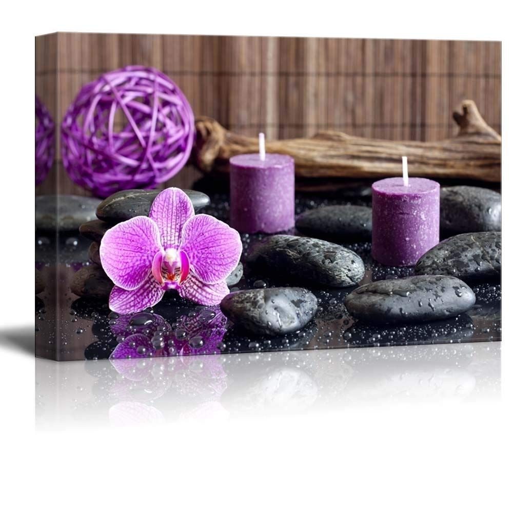 Amazon: Wall26 Canvas Prints Wall Art – Zen Stones With Purple Within Purple Wall Art (View 15 of 20)