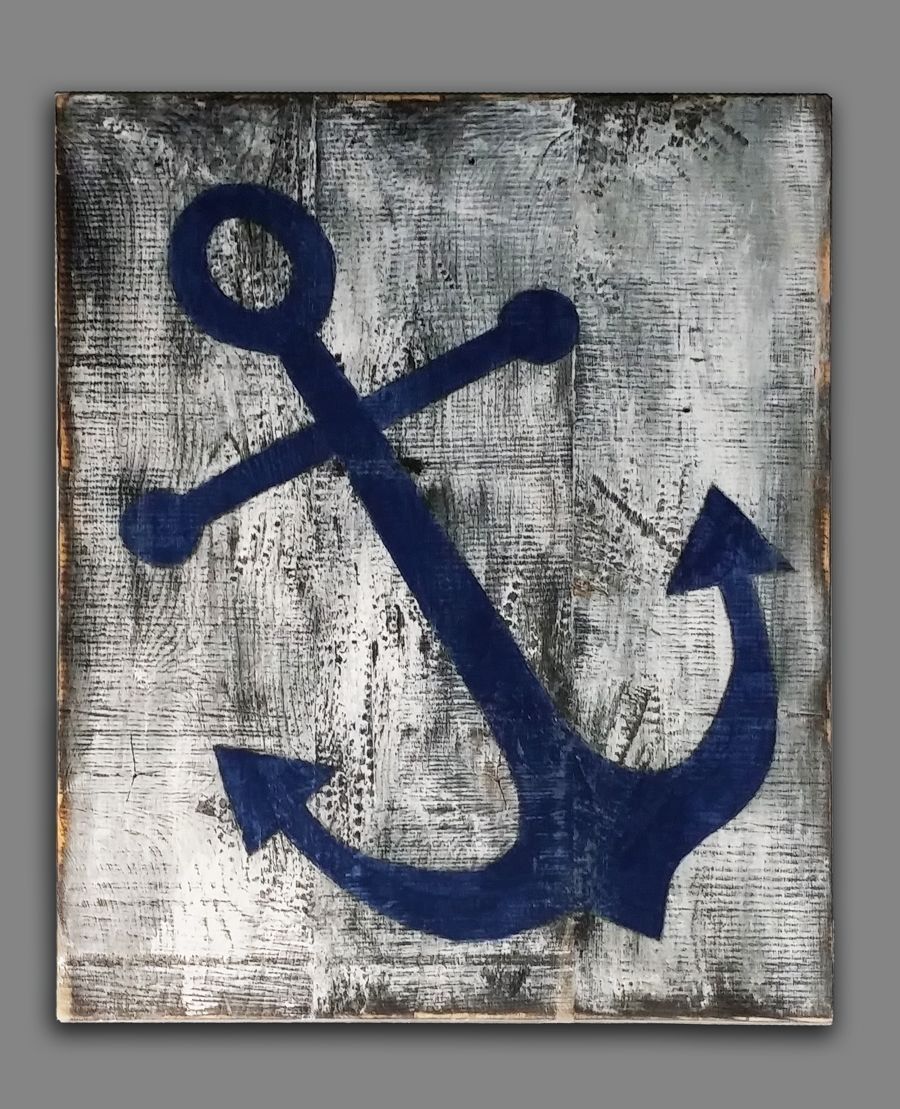 Anchor Wall Art For A Beach House Or Nautical Themed Decor. Made In Intended For Anchor Wall Art (Photo 5 of 20)