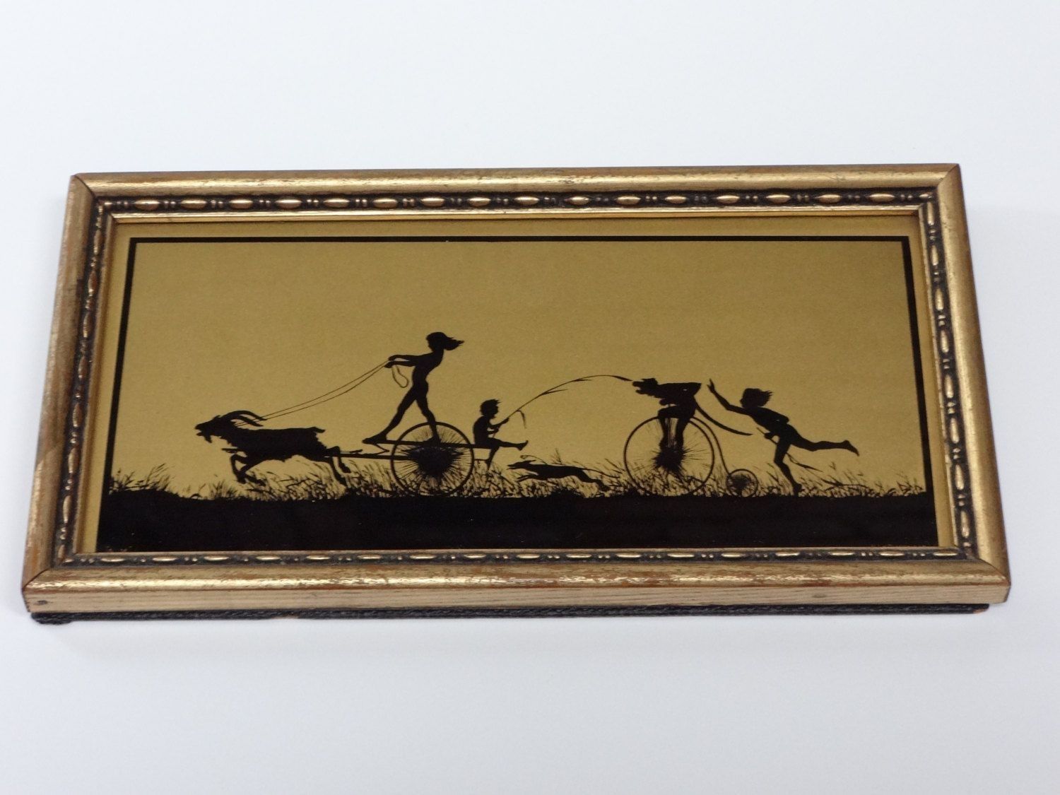 Art, Framed Art, Gold And Black Art, Silhouette, Diefenbach Throughout Black And Gold Wall Art (Photo 17 of 20)