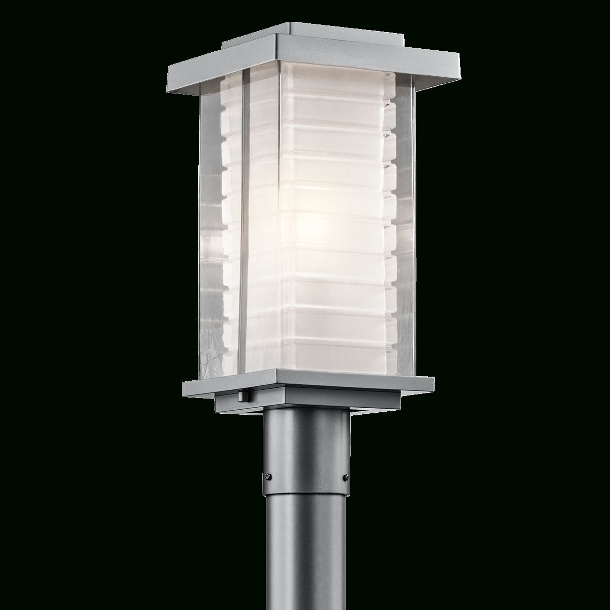 Ascari 1 Light Outdoor Post Light In Platinum | Highpoint Planning With Regard To Outdoor Lamp Lanterns (Photo 16 of 20)
