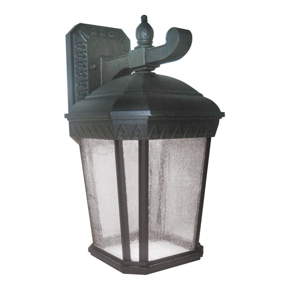Aspects Bronson Black Outdoor Integrated Led Wall Mount Lantern Throughout Extra Large Outdoor Lanterns (Photo 13 of 20)