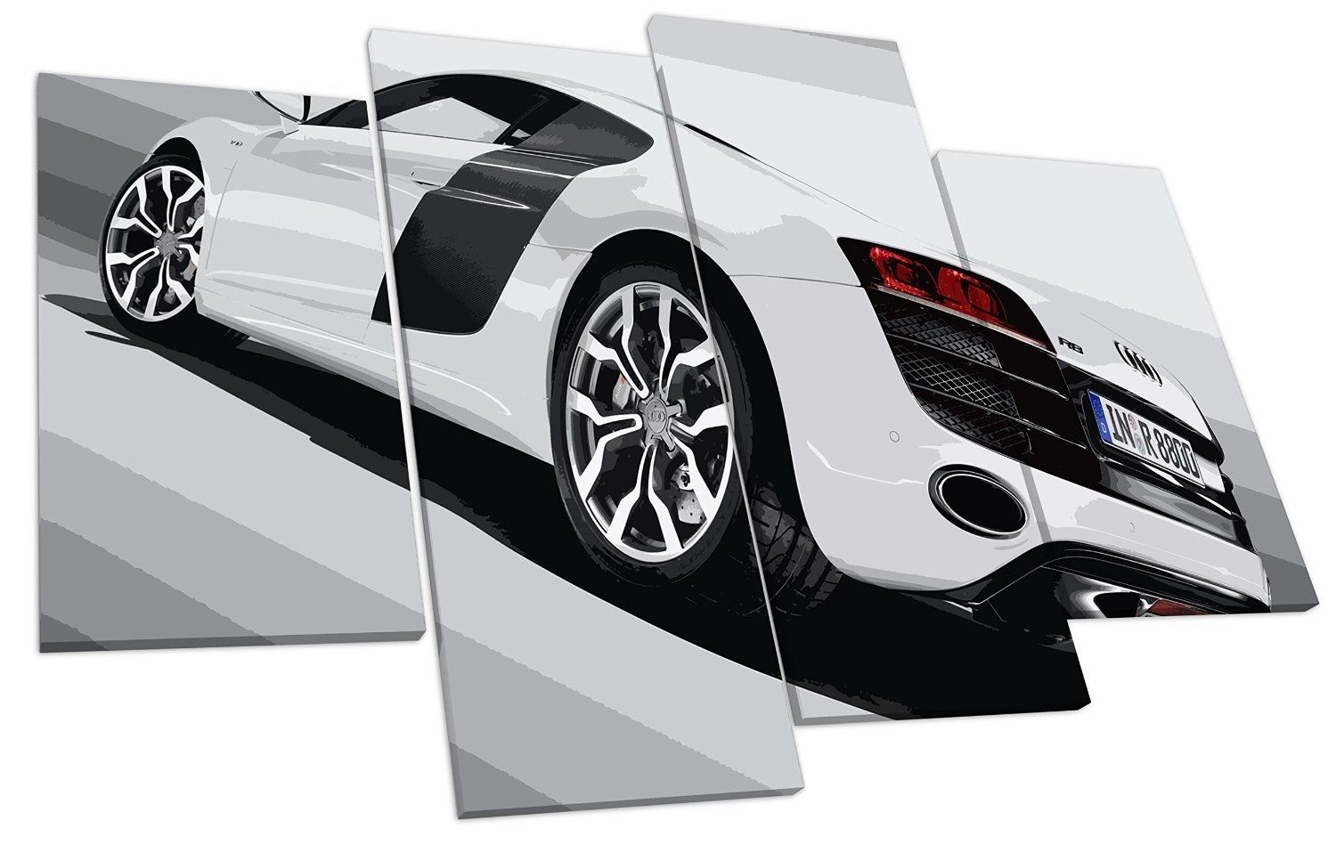 Audi R8 Super Car Canvas Wall Art Picture ~ Audi Picture Gallery With Car Canvas Wall Art (Photo 9 of 20)