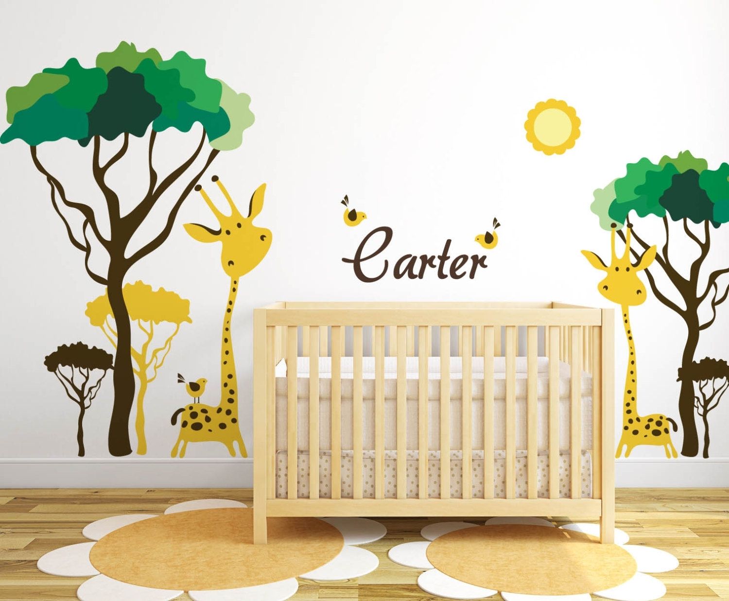 Baby Nursery: Good Giraffe Baby Decorations Nursery Ideas Giraffe With Baby Room Wall Art (View 18 of 20)