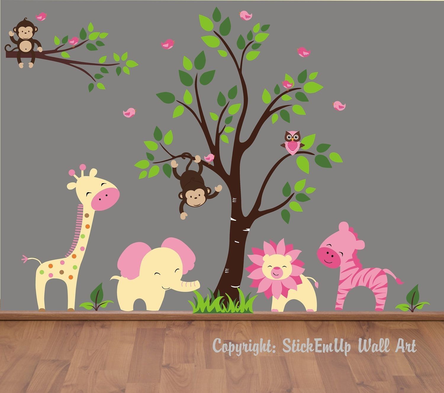 Baby Wall Decals – 155 – Nursery Wall Decals – Monkey Wall Decal In Baby Wall Art (Photo 2 of 20)
