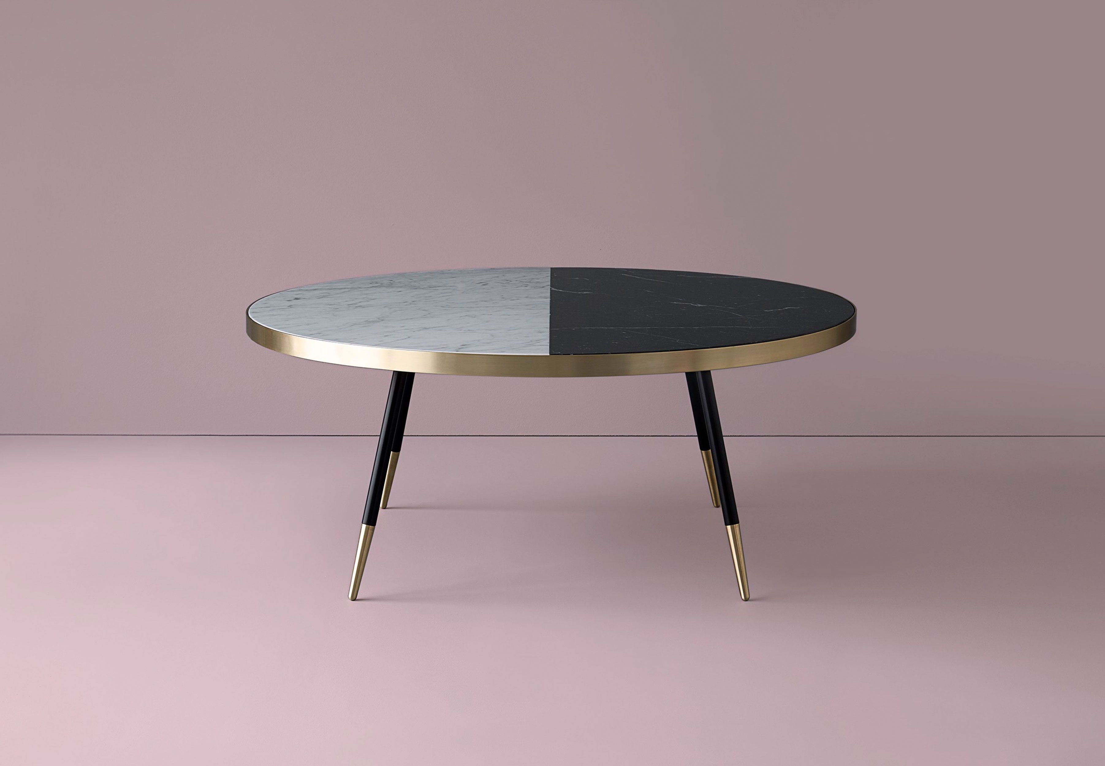 Band Marble Two Tone Coffee Table | Bethan Gray Design With 2 Tone Grey And White Marble Coffee Tables (View 1 of 30)