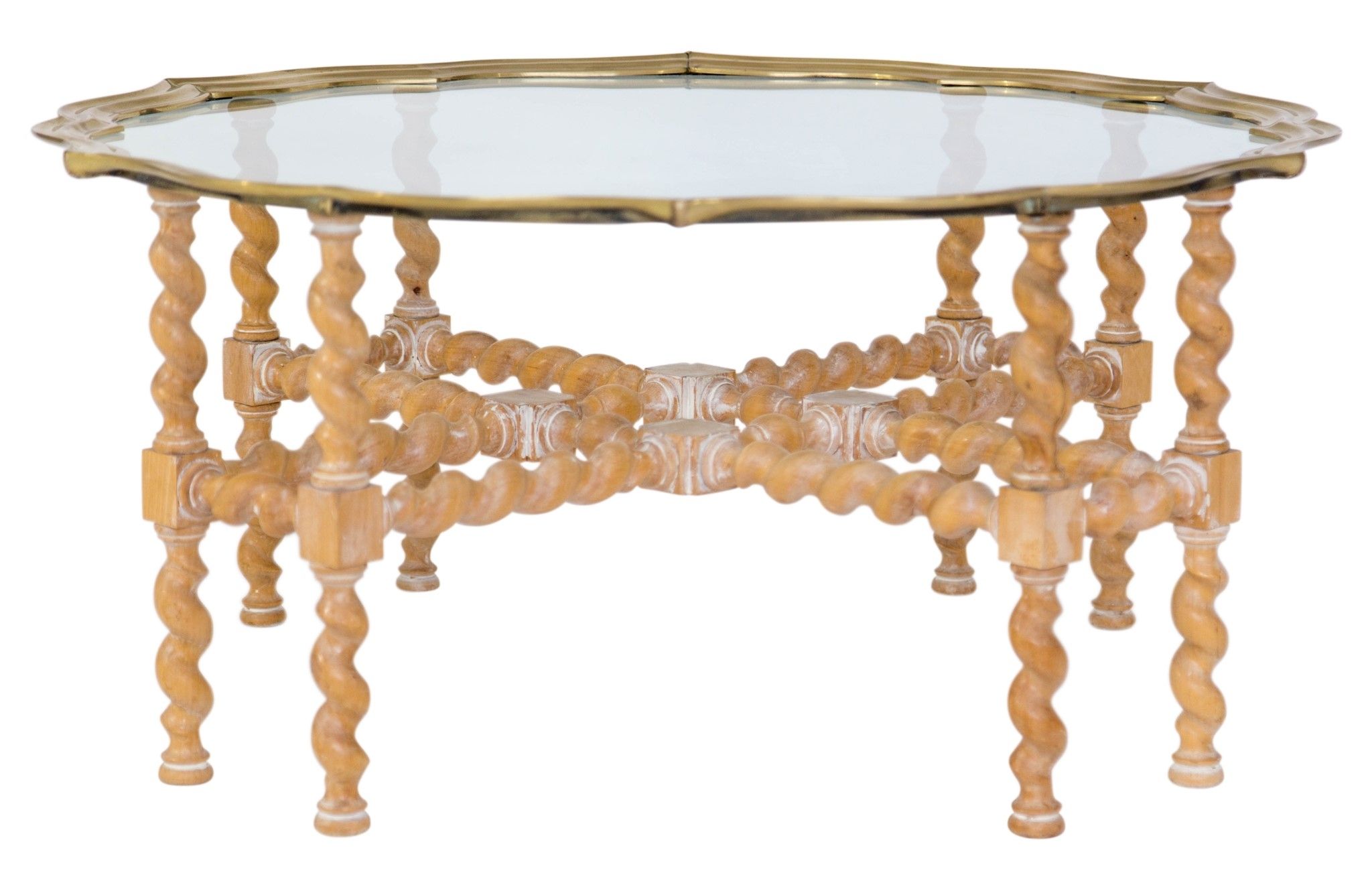 Barley Twist Brass And Glass Coffee Table – Janney's Collection Throughout Barley Twist Coffee Tables (View 16 of 30)