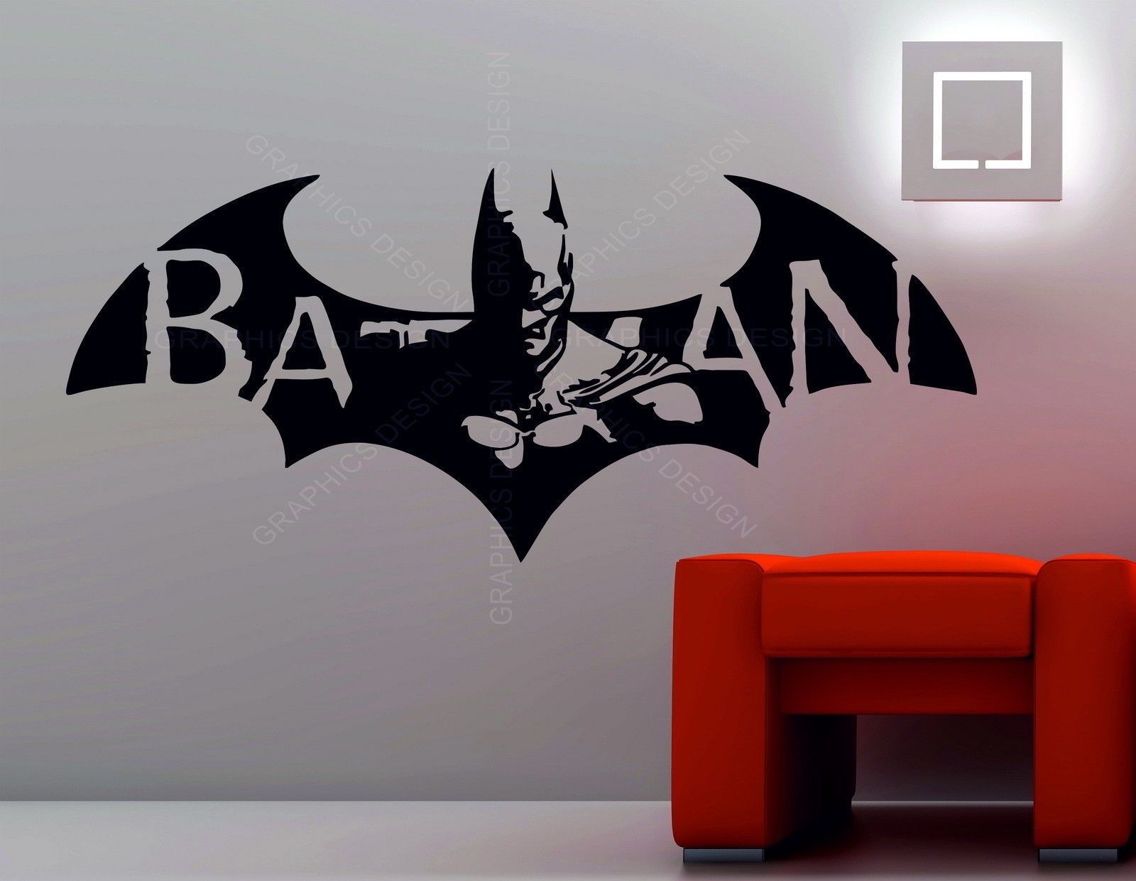 Batman Superhero Dc Comic Wall Art Stickers Vinyl Justice League | Ebay Inside Batman Wall Art (View 1 of 20)