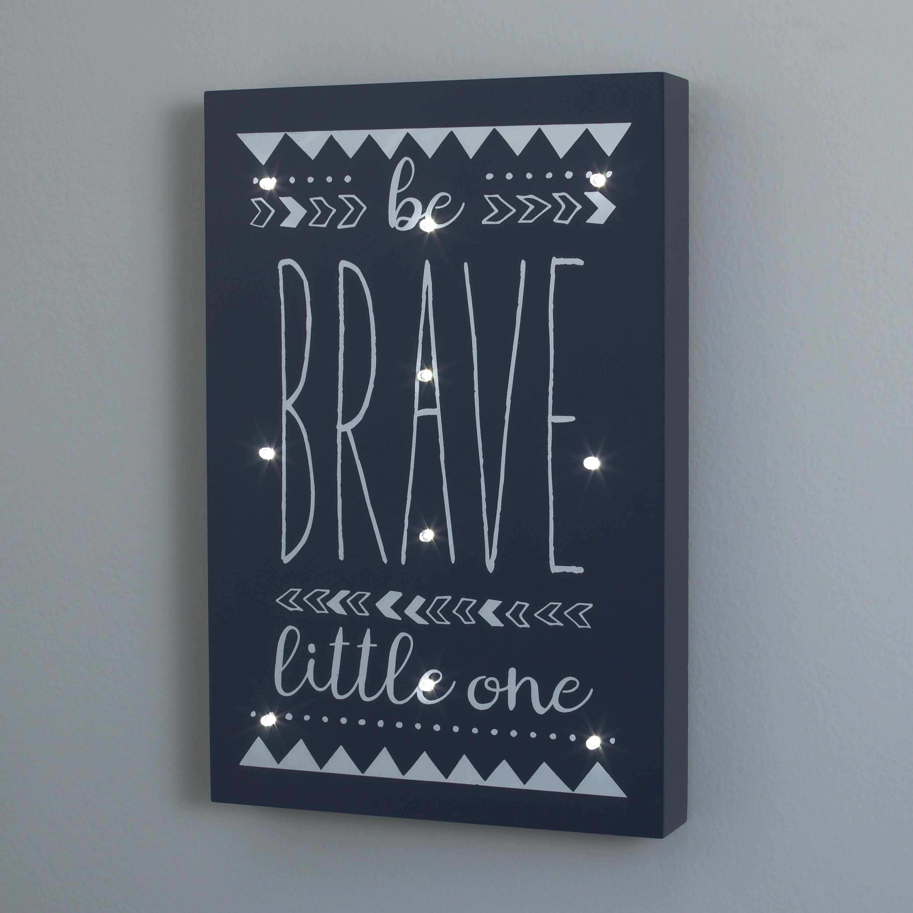 Be Brave Lighted Wall Art | Carousel Designs Pertaining To Lighted Wall Art (View 6 of 20)