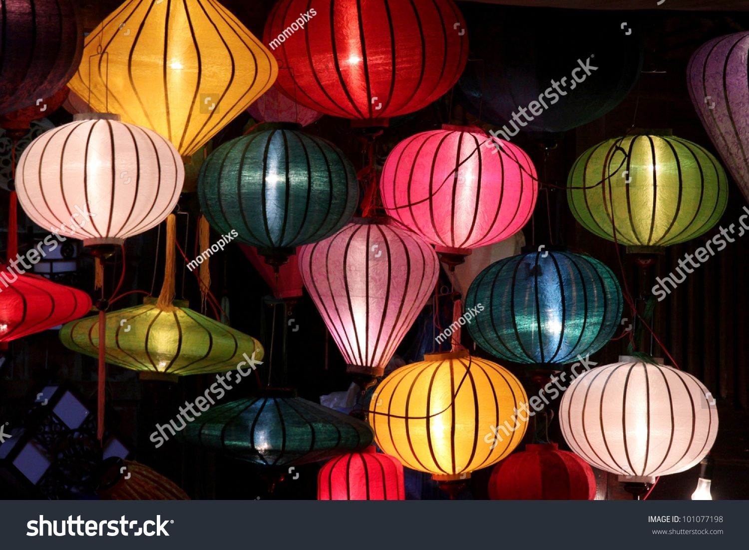 Beautiful Vietnamese Lanterns Night Hoi An Stock Photo (edit Now With Regard To Outdoor Vietnamese Lanterns (Photo 12 of 20)