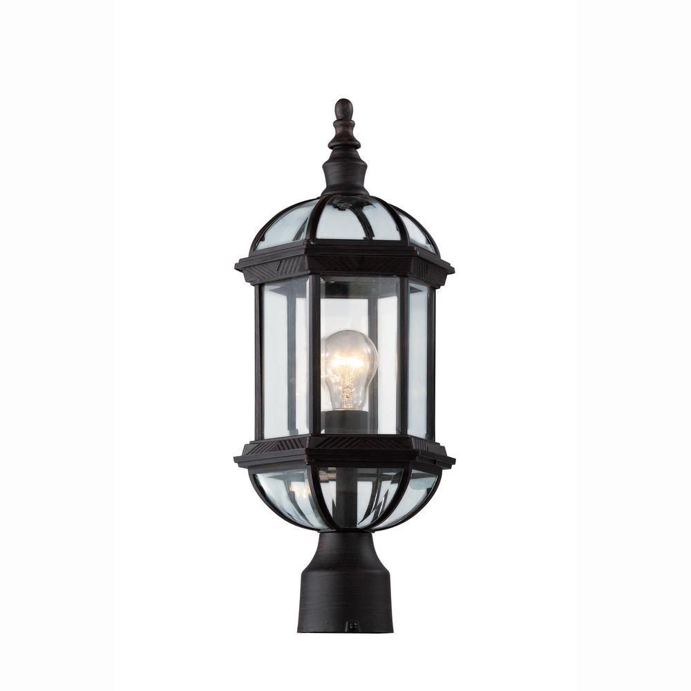 Bel Air Lighting – Post Lighting – Outdoor Lighting – The Home Depot With Regard To Rust Proof Outdoor Lanterns (View 13 of 20)