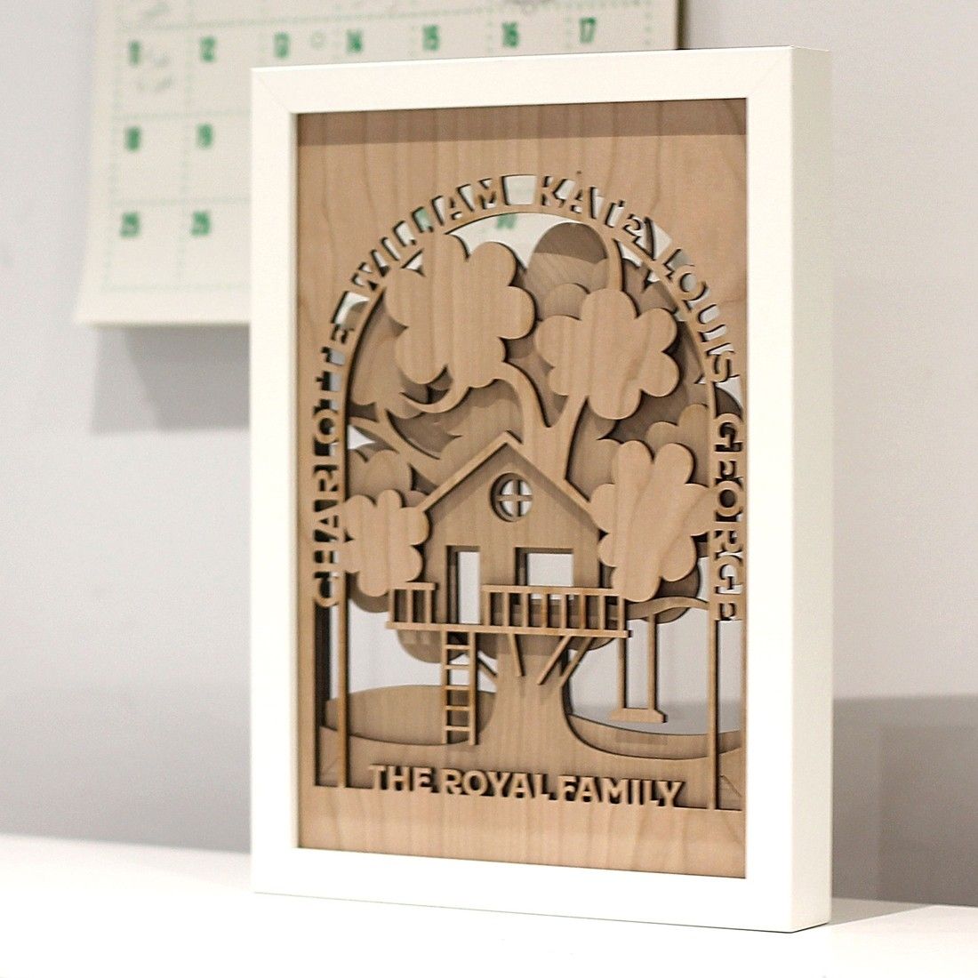 Bespoke Personalised 3d Family Tree Framed Wall Art In Natural Oak With Framed Wall Art (View 10 of 20)