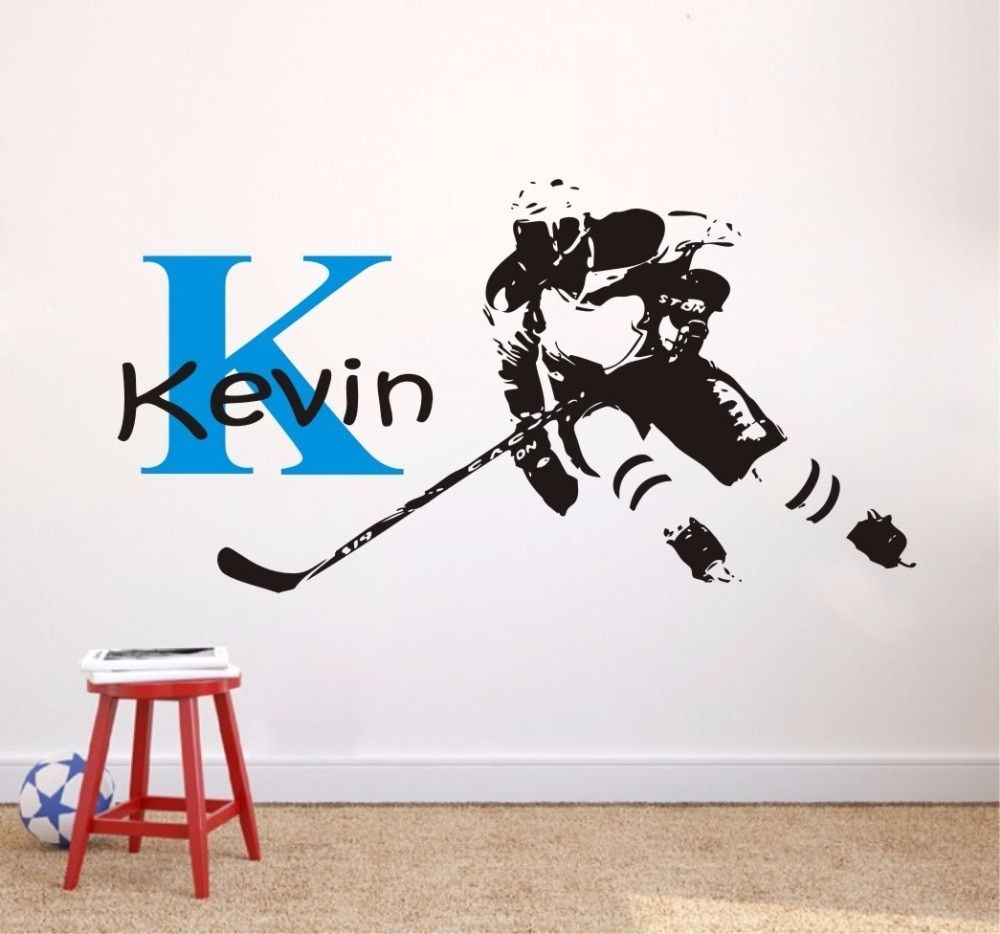 Best Buy Hockey Wall Murals – Custom First Name Hockey Player Regarding Hockey Wall Art (View 20 of 20)