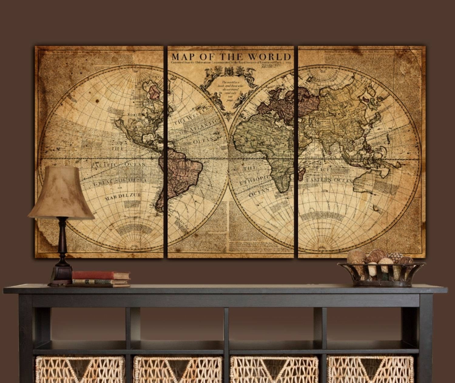 Best Collection Of Large World Map Wall Art And Framed Maps The With World Map Wall Art Framed (View 1 of 20)