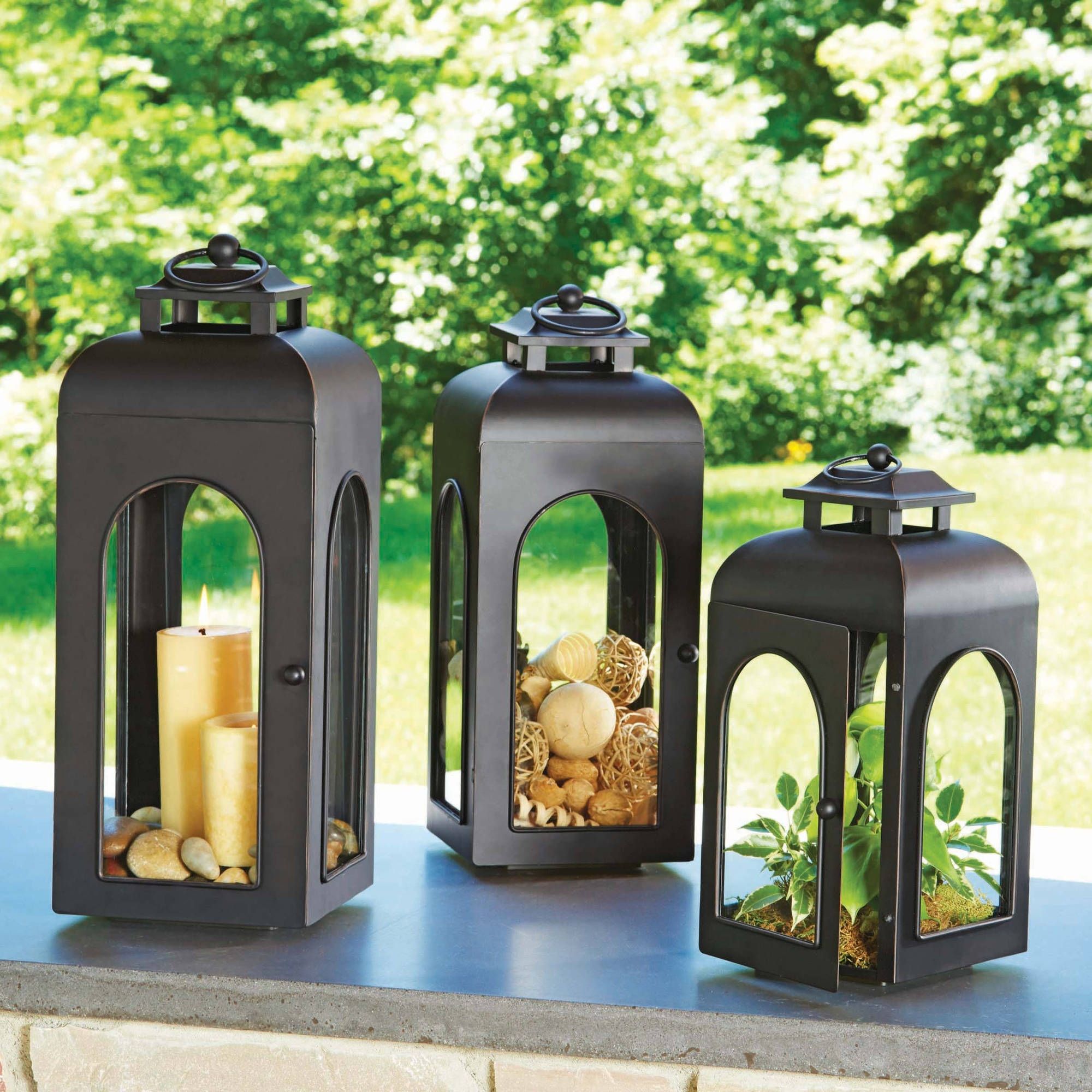 Better Homes And Gardens Domed Metal Outdoor Lantern – Walmart Throughout Walmart Outdoor Lanterns (View 3 of 20)