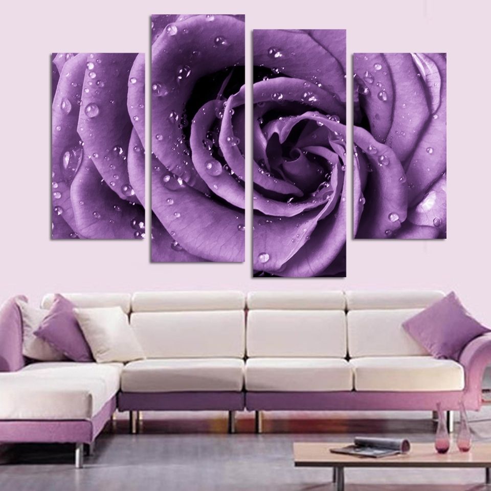 Big Purple Canvas Wall Art Fabulous Purple Wall Decor – Home Design In Purple Wall Art Canvas (View 13 of 20)