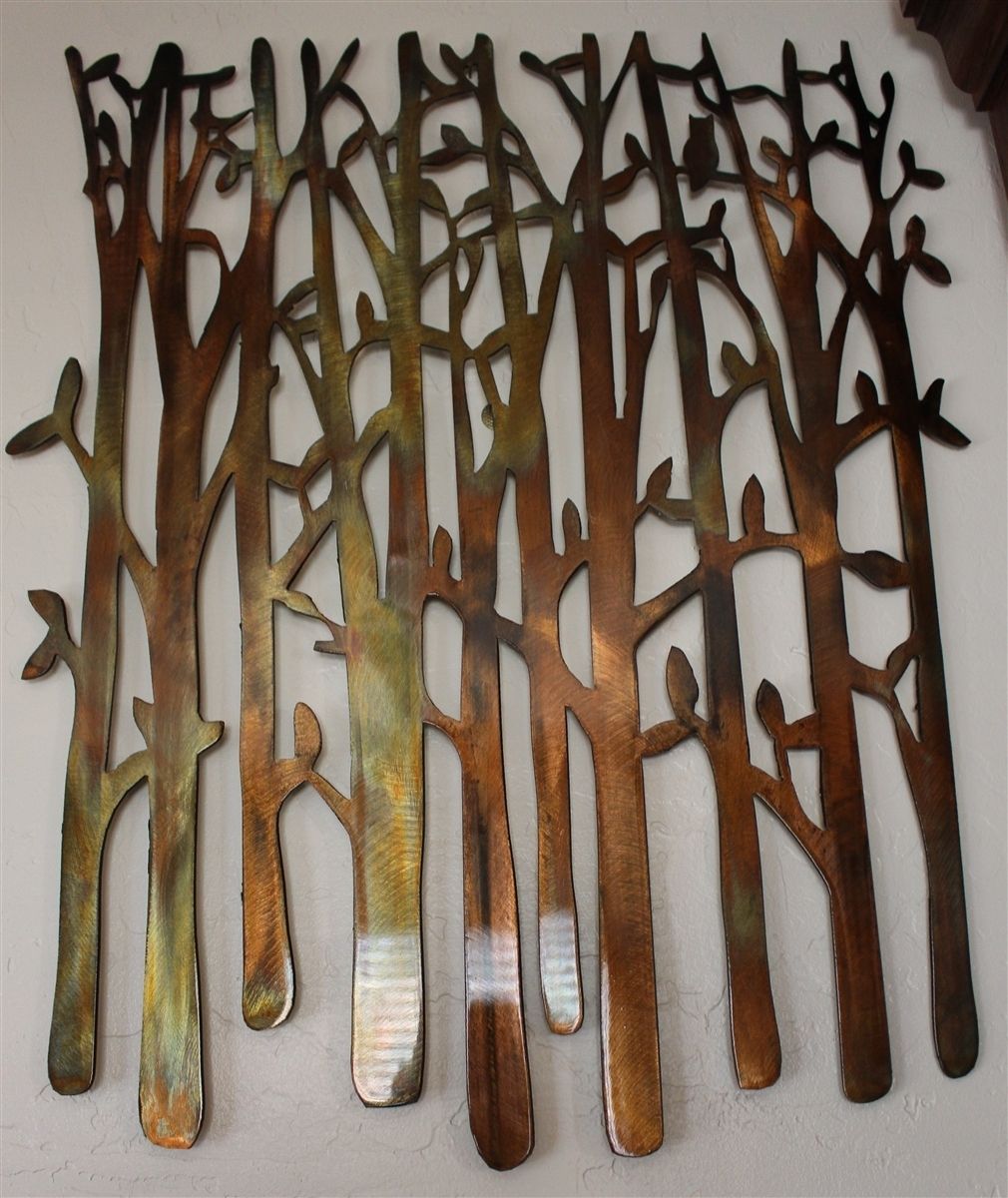 Birch Tree, Birch Tree Metal Art, Bamboo, Bird In The Trees, Bird On In Wall Art Metal (Photo 8 of 20)