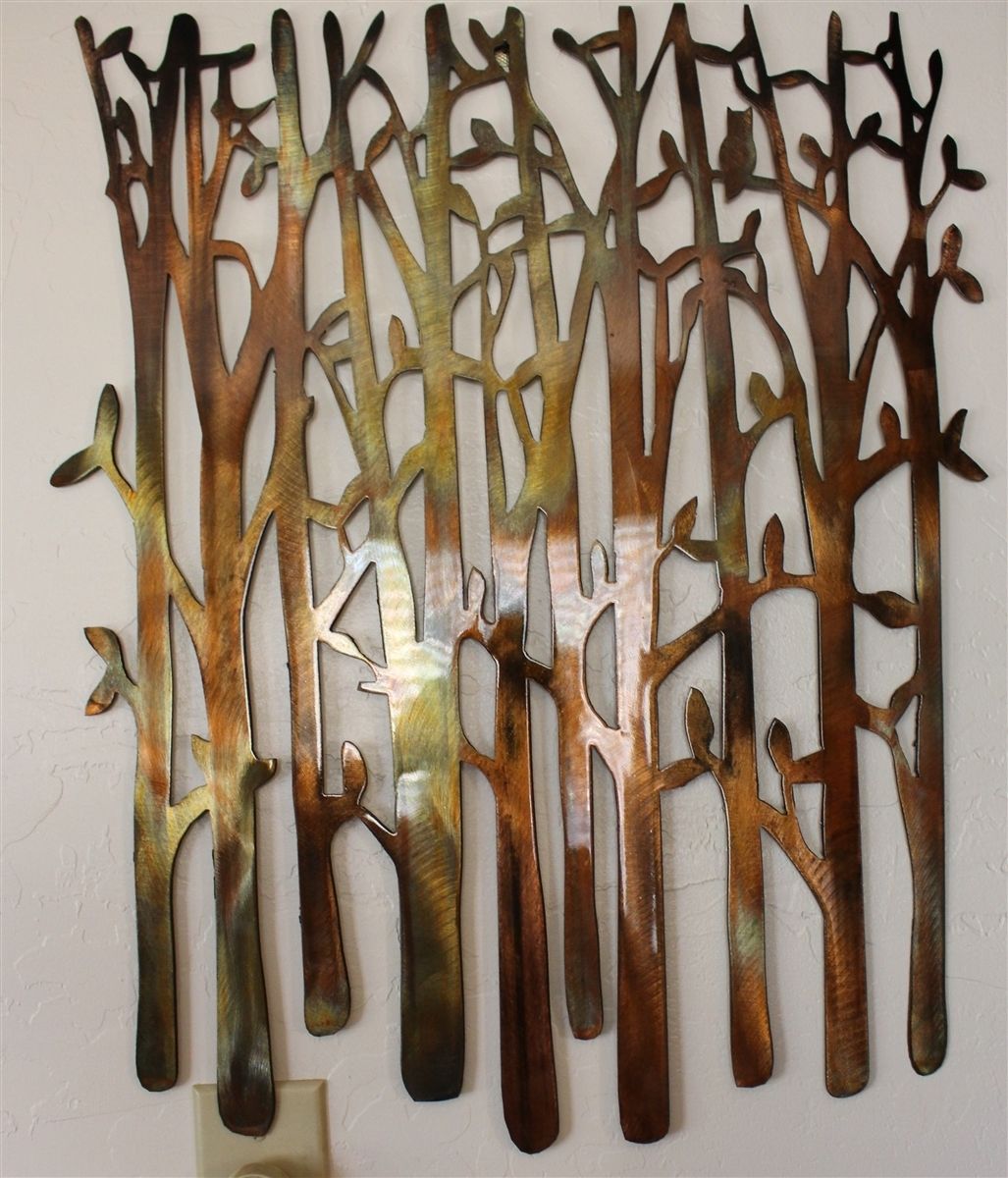 Birch Tree, Birch Tree Metal Art, Bamboo, Bird In The Trees, Bird On Throughout Birch Tree Wall Art (View 2 of 20)