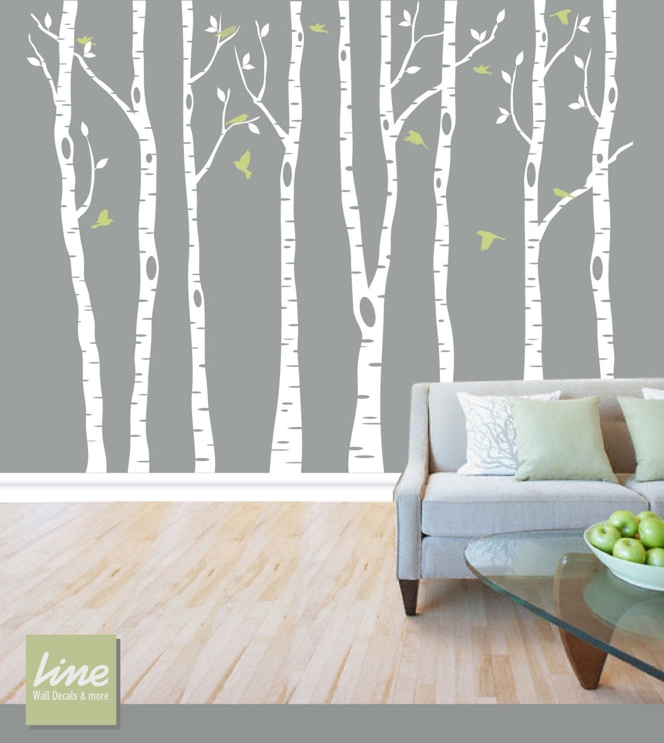 Birch Trees Wall Decal – Elitflat In Birch Tree Wall Art (Photo 13 of 20)