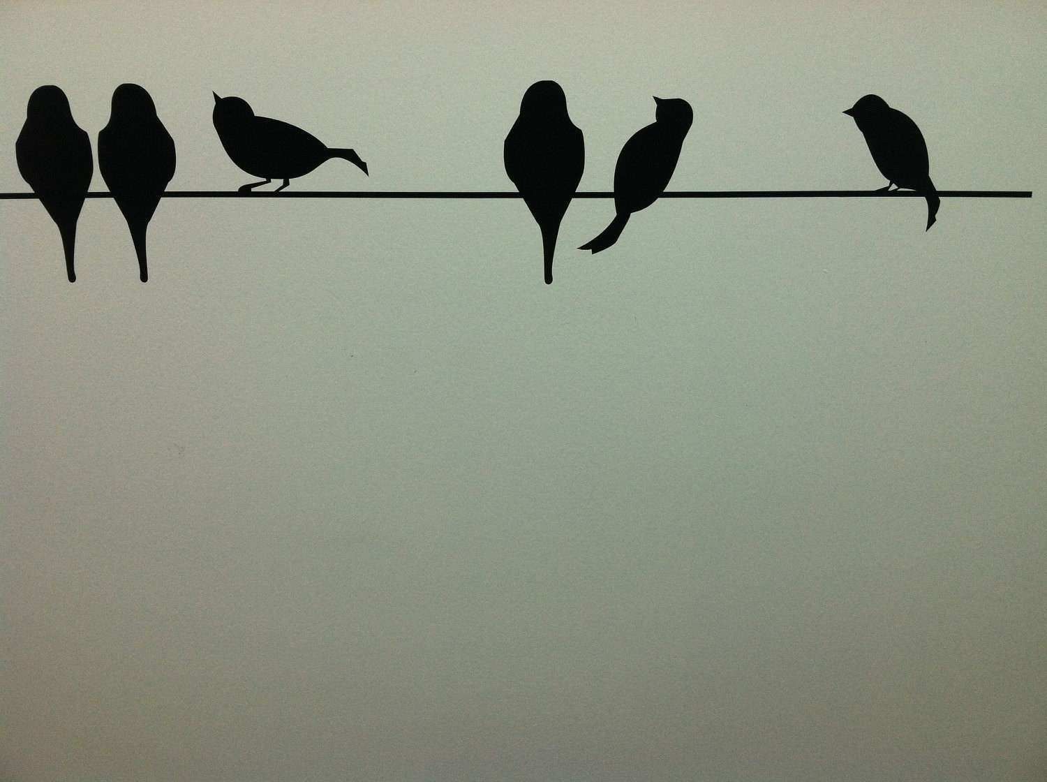 Birds On A Wire Wall Decor Unique Birds A Wire Vinyl Lettering Art Throughout Birds On A Wire Wall Art (Photo 16 of 20)