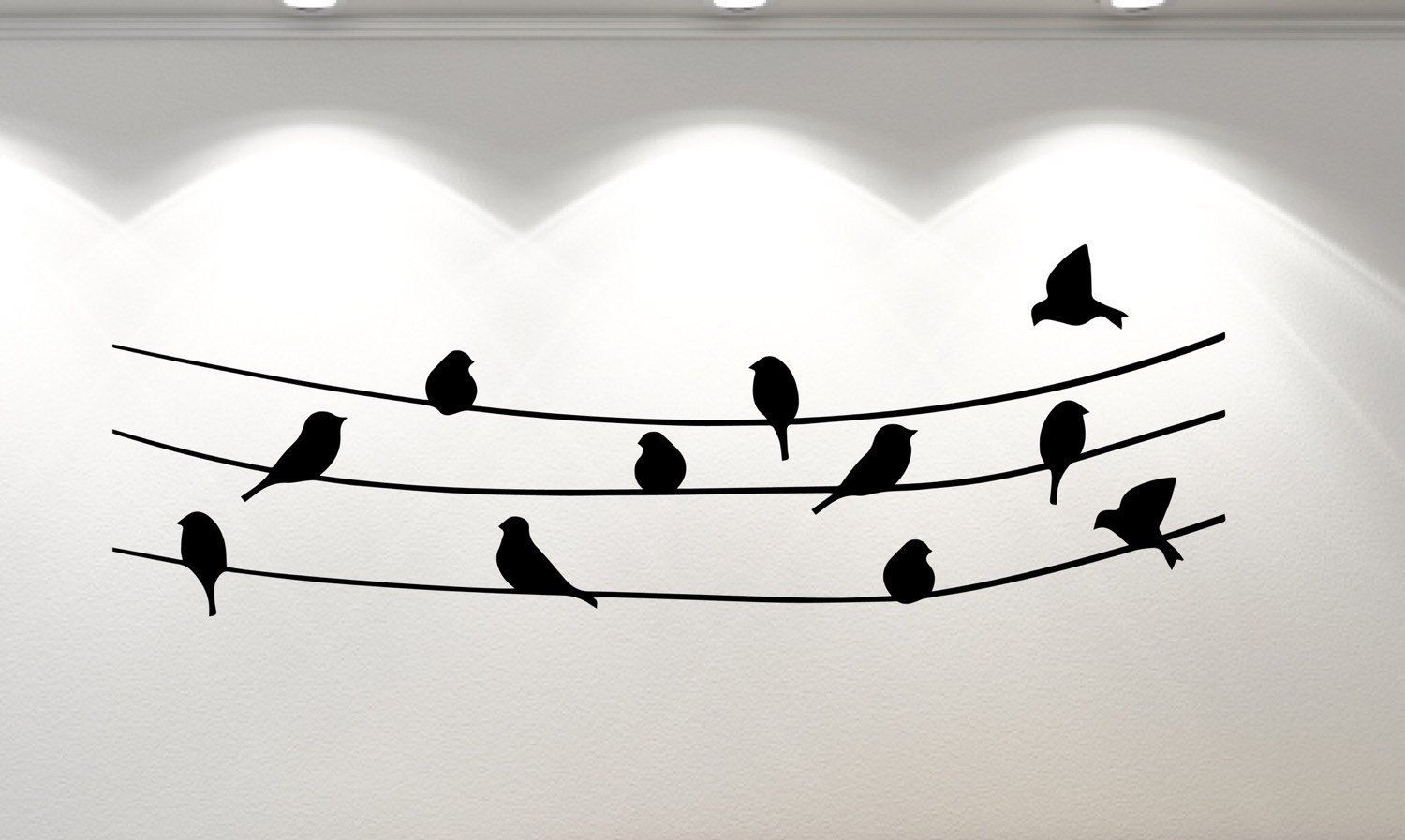 Birds On A Wire Wall Sticker | Stunning Bird Wall Stickers | Wall Art For Birds On A Wire Wall Art (Photo 4 of 20)
