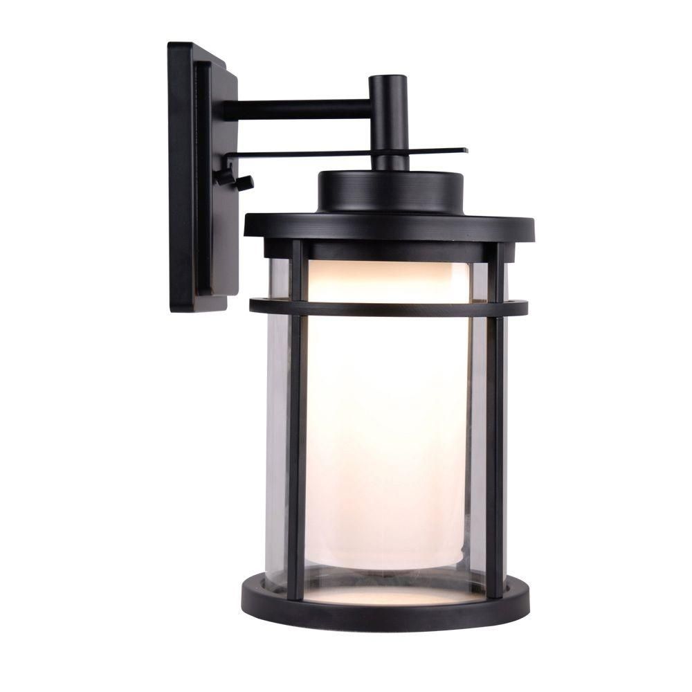 Black Home Decorators Collection Outdoor Lanterns Sconces Dwbk Within Black Outdoor Lanterns (View 9 of 20)