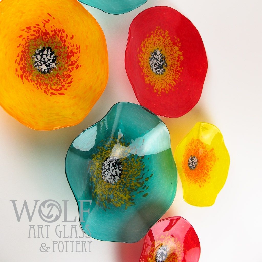 Blown Glass Wall Art, Glass Ornaments, And Blown Recycled Bottle For Blown Glass Wall Art (Photo 4 of 20)