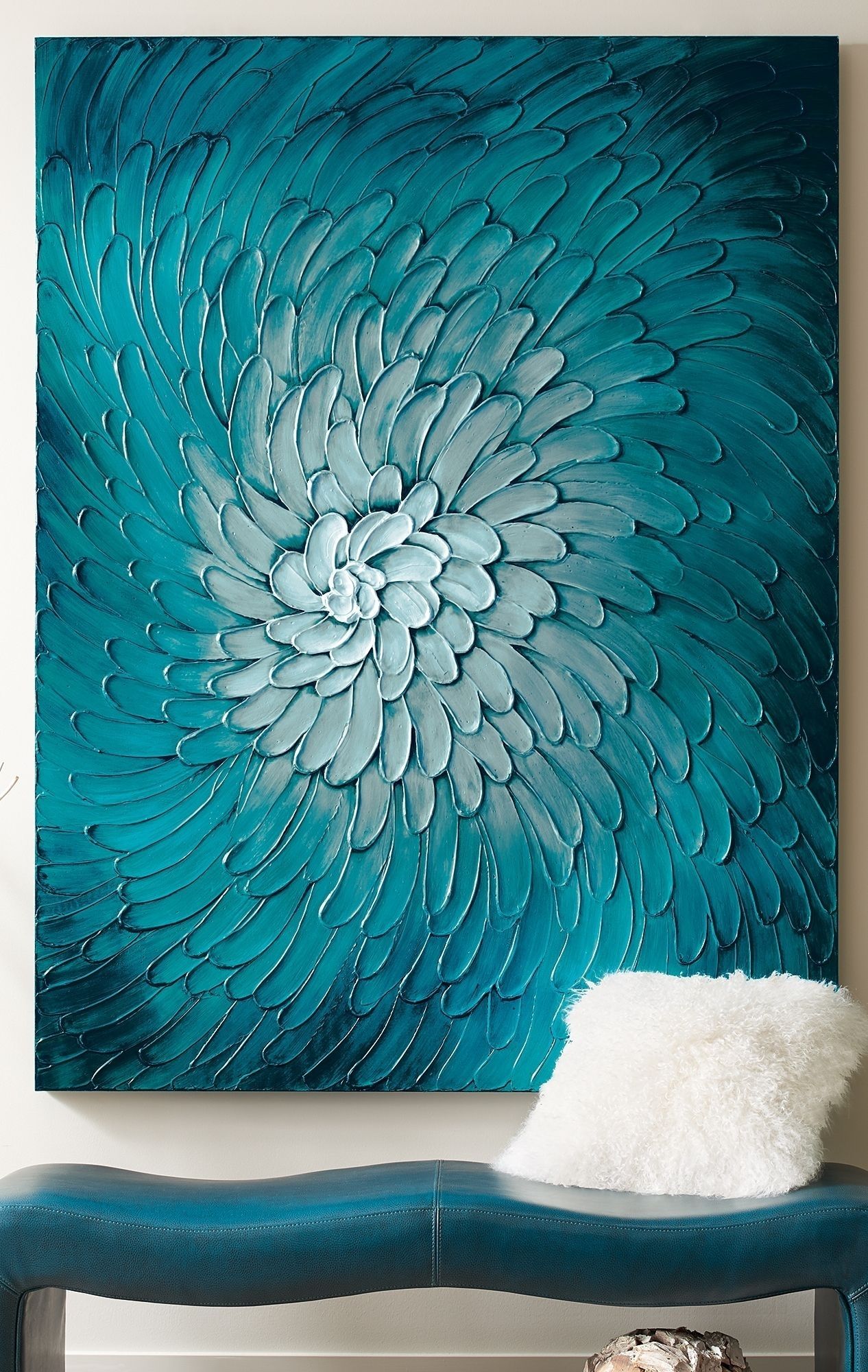 Blue Flora Artwork | Colorful Living Rooms | Pinterest | Flora With Blue Wall Art (View 5 of 20)