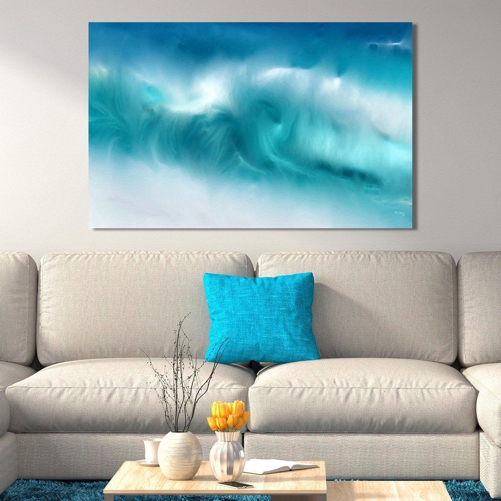 Blue Ocean Panoramic Wall Art : Andrews Living Arts – Masculine For Panoramic Wall Art (View 17 of 20)