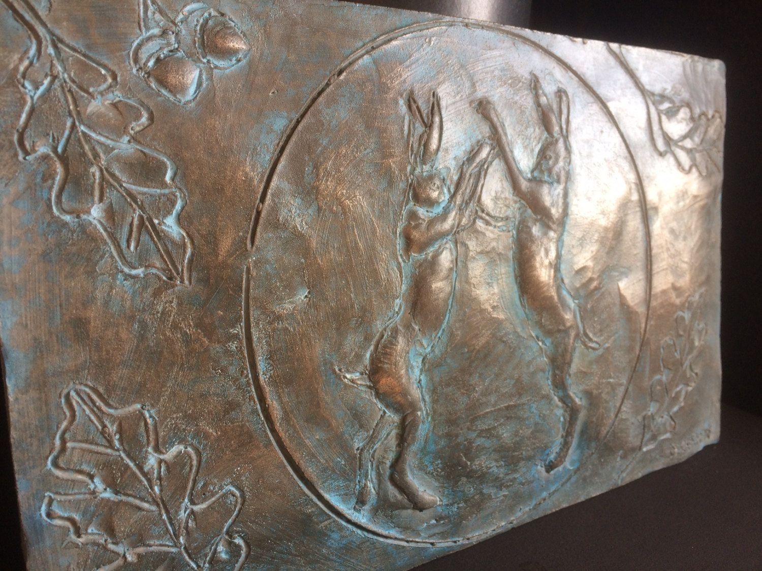 Boxing Hares Wall Art, Cold Cast Bronze Garden Sculpture, Dancing Within Bronze Wall Art (View 18 of 20)