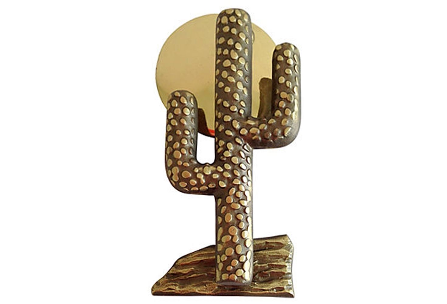 Brass Cactus & Sun Door Knocker, Signed | Omero Home In Cacti Brass Coffee Tables (View 20 of 30)